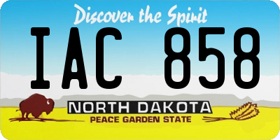 ND license plate IAC858