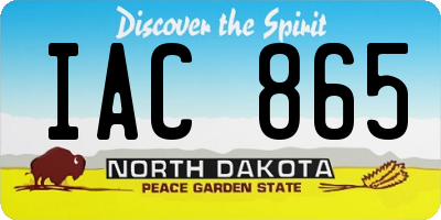 ND license plate IAC865