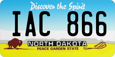 ND license plate IAC866