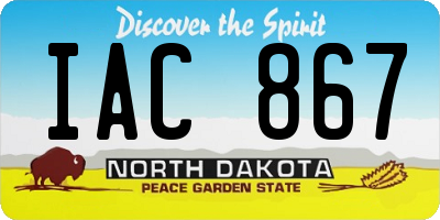 ND license plate IAC867