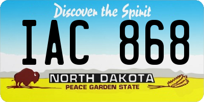 ND license plate IAC868