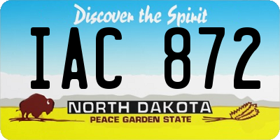 ND license plate IAC872