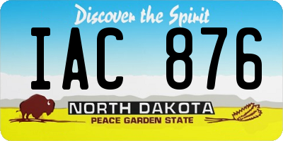 ND license plate IAC876