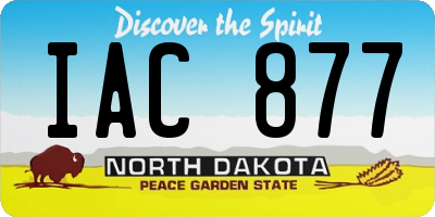 ND license plate IAC877