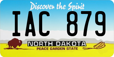 ND license plate IAC879