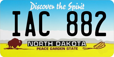 ND license plate IAC882