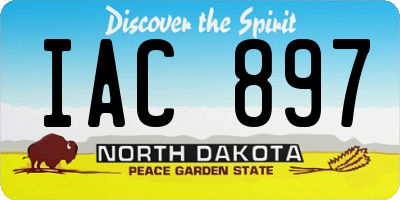ND license plate IAC897