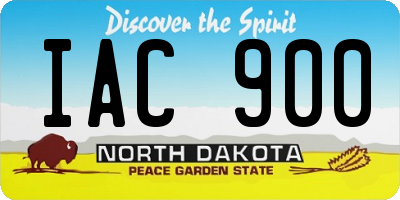 ND license plate IAC900