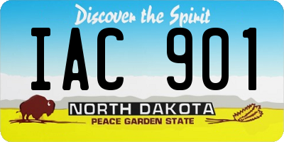 ND license plate IAC901