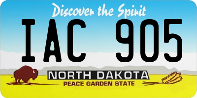 ND license plate IAC905