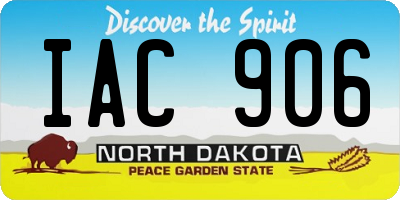 ND license plate IAC906