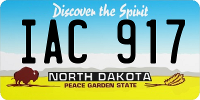 ND license plate IAC917