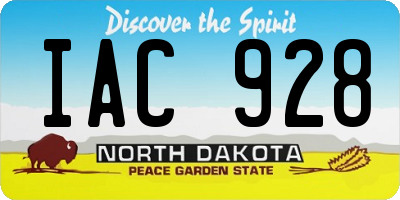 ND license plate IAC928