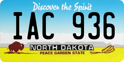 ND license plate IAC936