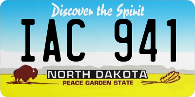 ND license plate IAC941