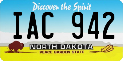ND license plate IAC942