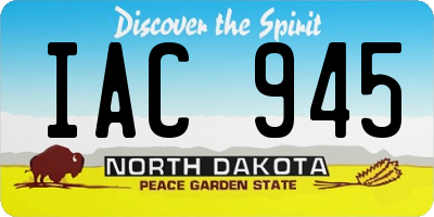 ND license plate IAC945