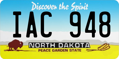 ND license plate IAC948