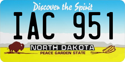 ND license plate IAC951