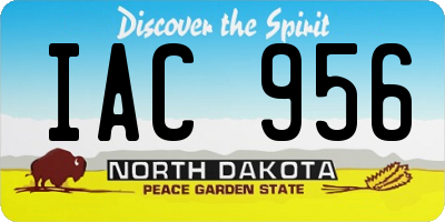 ND license plate IAC956