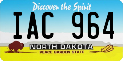 ND license plate IAC964