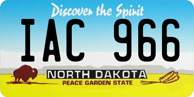 ND license plate IAC966