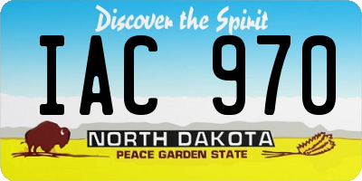 ND license plate IAC970