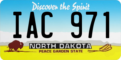 ND license plate IAC971