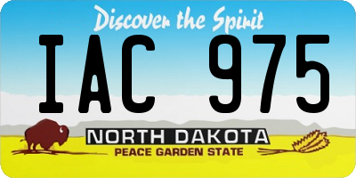 ND license plate IAC975