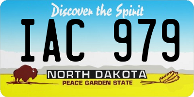 ND license plate IAC979