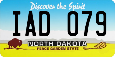 ND license plate IAD079