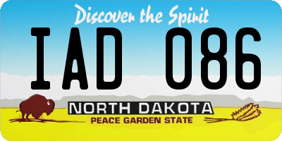 ND license plate IAD086