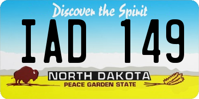 ND license plate IAD149