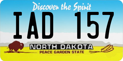 ND license plate IAD157
