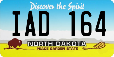 ND license plate IAD164