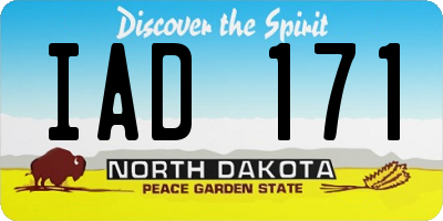 ND license plate IAD171