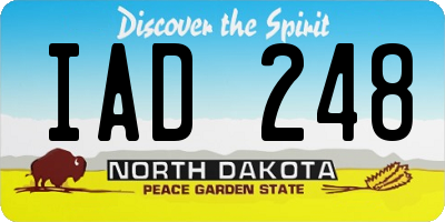 ND license plate IAD248