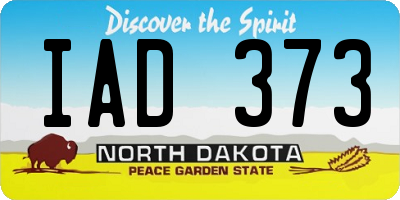 ND license plate IAD373