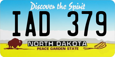 ND license plate IAD379