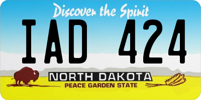ND license plate IAD424