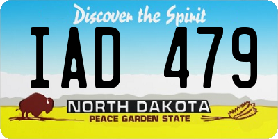ND license plate IAD479