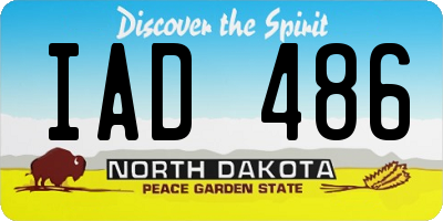 ND license plate IAD486