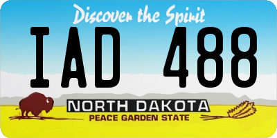 ND license plate IAD488