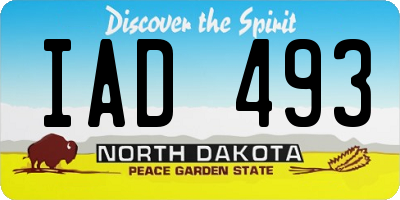 ND license plate IAD493