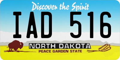 ND license plate IAD516