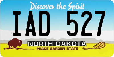ND license plate IAD527