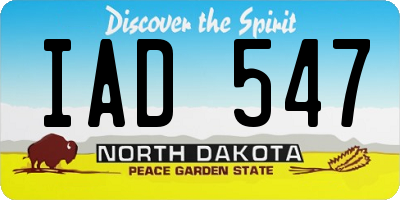 ND license plate IAD547