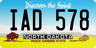 ND license plate IAD578