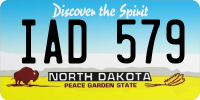 ND license plate IAD579