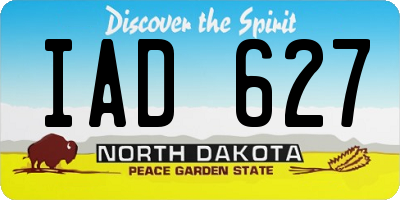 ND license plate IAD627